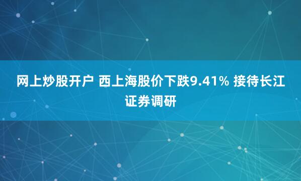 网上炒股开户 西上海股价下跌9.41% 接待长江证券调研