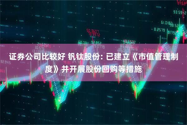 证券公司比较好 钒钛股份: 已建立《市值管理制度》并开展股份回购等措施